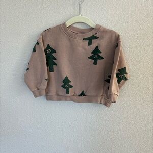 Zara Kids Tree Print Sweatshirt - Brown & Green